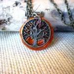 Tree Of Life Necklace: Fiery Orange